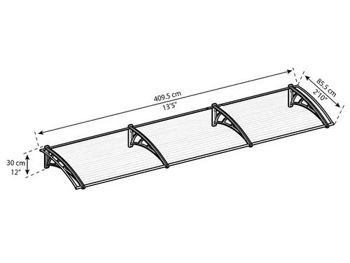 גגון Neo כפול דופן 0.9x4.1 מק