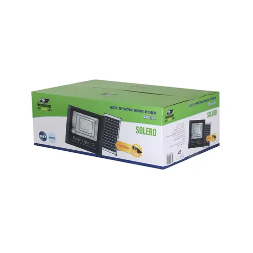 תאורת הצפה סולארית IP67 60W סולרו אור יום