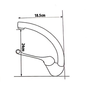 ברז פרח דולפין גבוה ידית נגישה לנכים ניקל 2705-2L סיוון אופיר