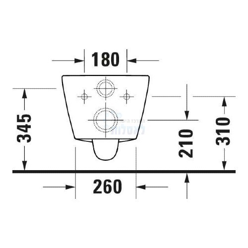 אסלה דורוויט 2577090000 DURAVIT | אסלה תלויה רימלס | לבן | D-NEO 54