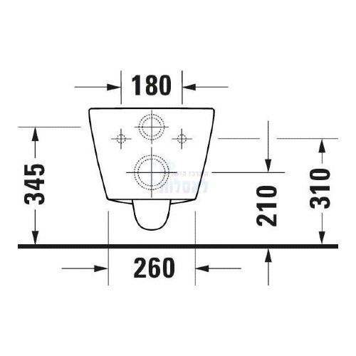 אסלה דורוויט 2577090000 21690000DURAVIT | אסלה תלויה רימלס | לבן | D-NEO 54