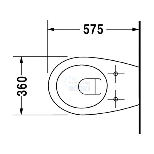 אסלה דורוויט 237001 2547090000 DURAVIT | אסלה תלויה רימלס | לבן | קולומבה COLOMBA