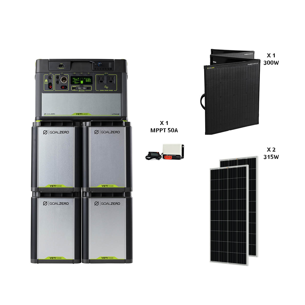 מערכת סולארית היברידית YETI1000X930 HYBRID SYSTEM