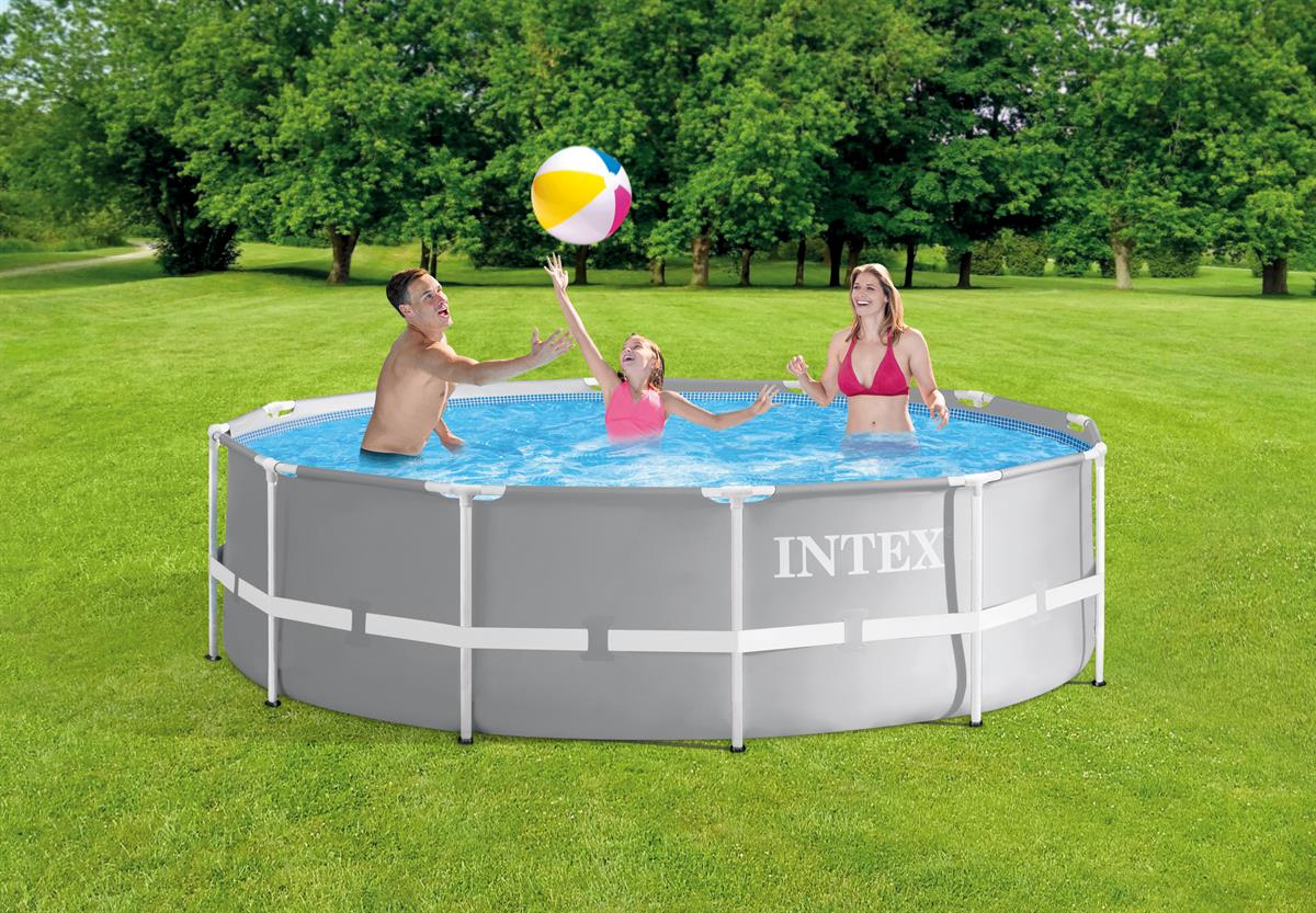 בריכת עמודים פריזמה עגולה אינטקס INTEX 366X99