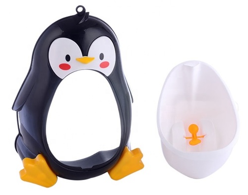 משתנון גמילה בצורת פינגווין עם שבשבת עידוד