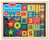 סט יצירה בחרוזים מעץ 29 חלקים ללימוד מספרים, צורות וצבעים