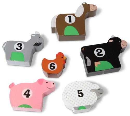 התאם ולמד - משחק מיון ולימוד ספירה חיות החווה באסם