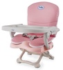 מושב הגבהה לאוכל לתינוק מתקפל עם מגש וריפוד שליף ורחיץ Pack & Snack - ורוד
