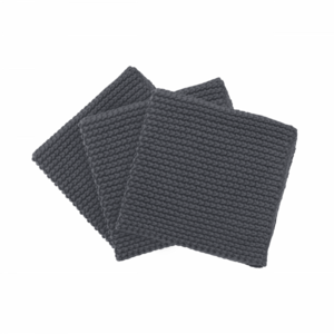  סט 3 מגבות סרוגות פחם WIPE PERLA knitted dish clothes