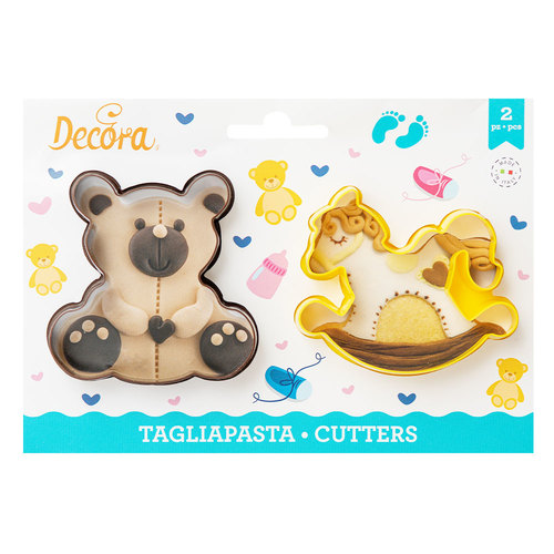 זוג חותכני דובי וסוס נדנדה Decora 