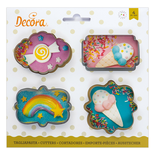 סט 4 חותכני מסגרת בינוניים Decora 