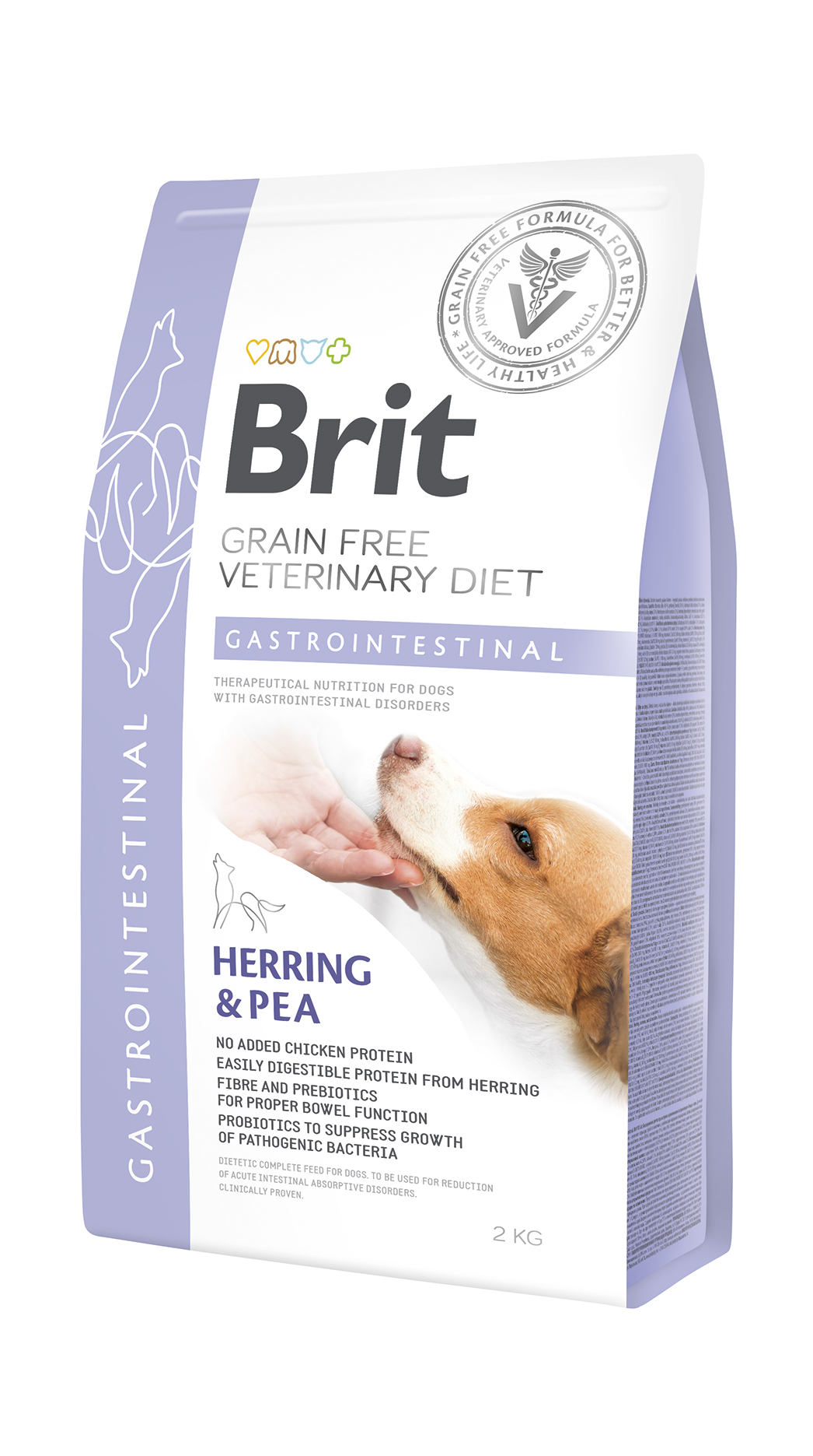 מזון רפואי בריט גסטרואינטסטינל לכלבים 2 ק"ג Brit Veterinary GASTROINTESTINAL