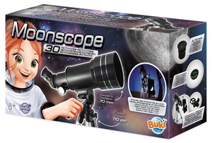 טלסקופ ירח Moonscope עם חצובה ואפשרות צילום באמצעות טלפון נייד