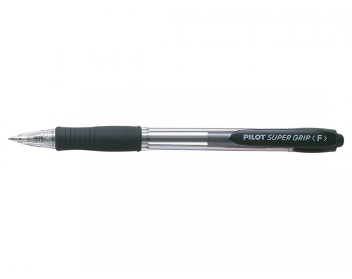עט כדורי לחצן Super Grip F 0.7 - שחור