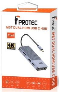 מולטיפורט ProTec Mini USB C Dock 11In1 DM178