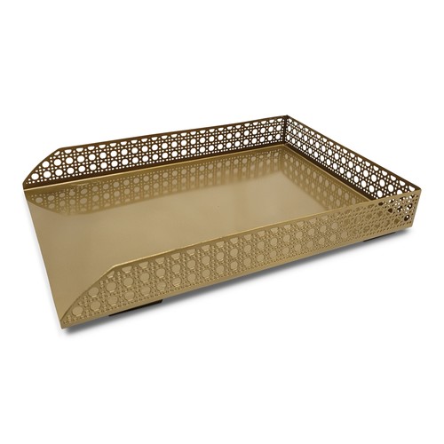  מגש ניירות משרדי זהוב DESK TRAY