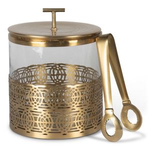  כלי לקרח ומלקחיים ART DECO ICE BUCKET