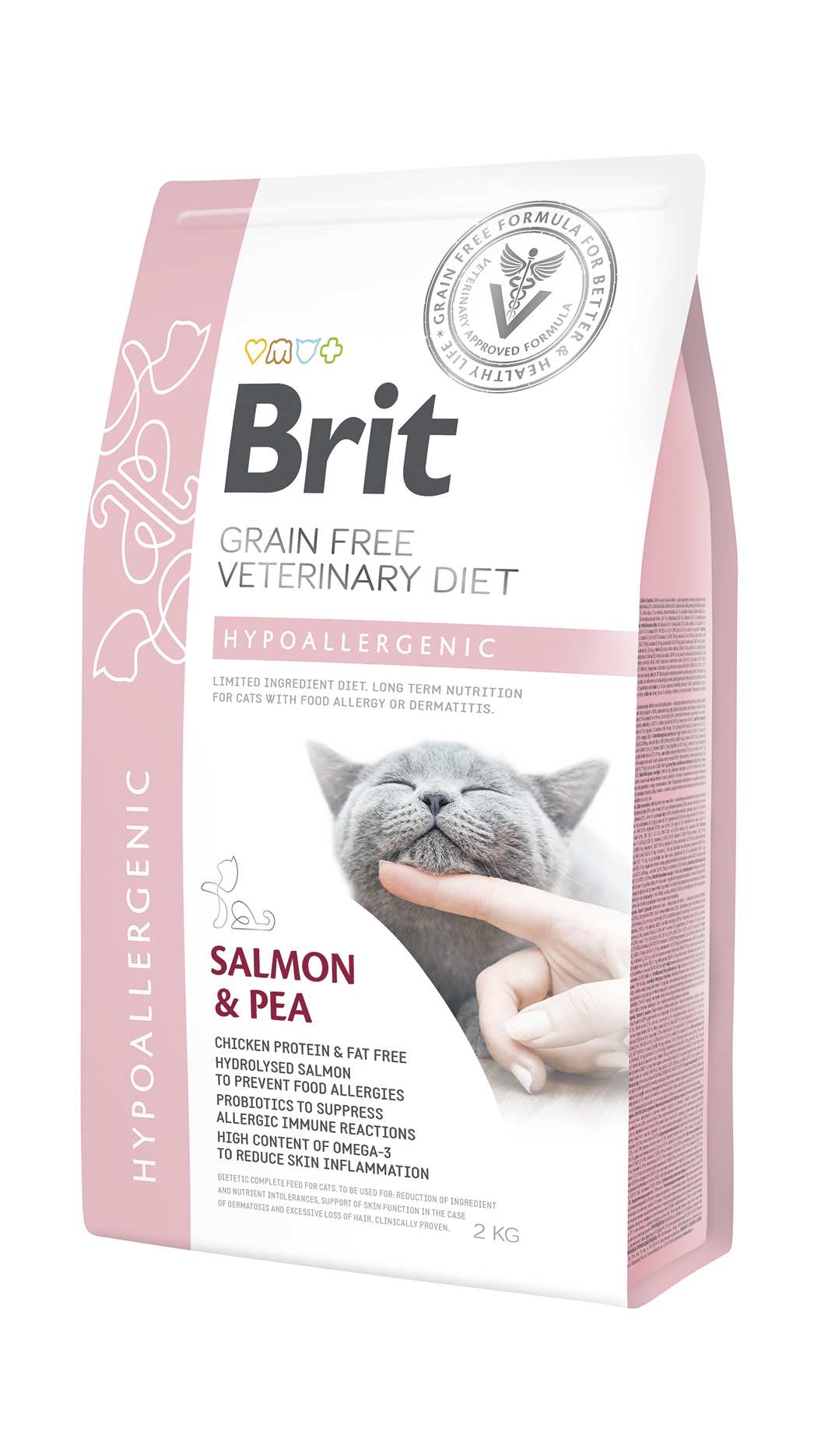 מזון רפואי בריט היפואלרגני לחתולים 2 ק"ג Brit Veterinary HYPOALLERGENIC