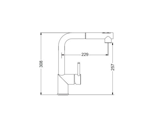 חמת ברז מטבח נשלף גוון שחור 304664OP