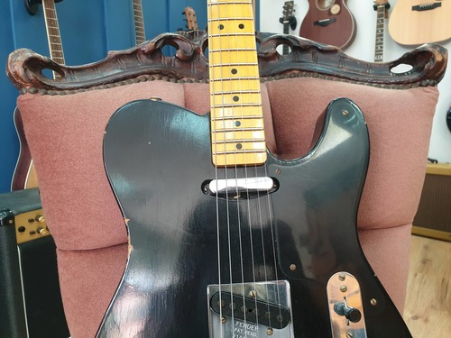 Fender Custom Shop Telecaster Roasted Pine Double Esquire Relic Aged Black Limited Edition 2021