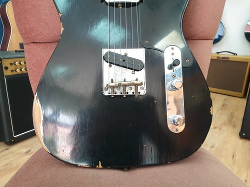 Fender Custom Shop Telecaster Roasted Pine Double Esquire Relic Aged Black Limited Edition 2021