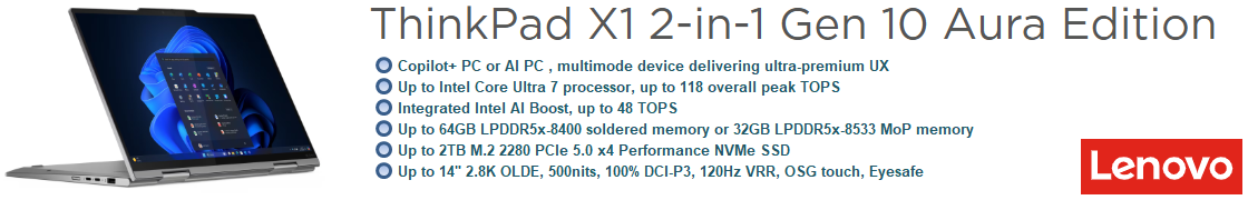 Lenovo X1 2-in-1 Gen10 AURA Edition