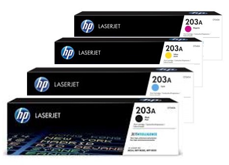 סט טונרים מקוריים שלם HP 203A