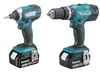 סט מברגה + אימפקט 18V דגם DLX2142Q כולל סוללות 5AH מבית Makita
