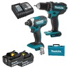 סט מברגה + אימפקט 18V דגם DLX2142Q כולל סוללות 4AH מבית Makita