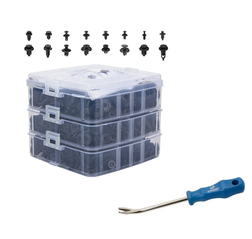 סט 620 קליפסים לרכב + חולץ