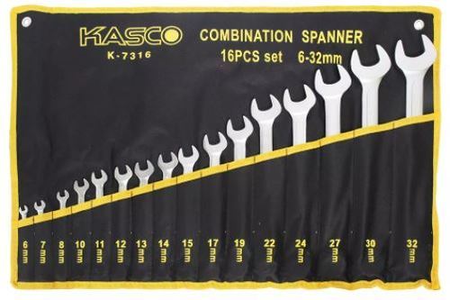 סט 16 מפתחות רינג פתוח 6-32MM מבית KASCO