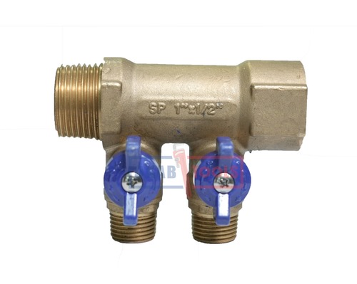 מחלק 4\3 חוץ \פנים עם ברזי 2\1 SP כחול 2x1\2