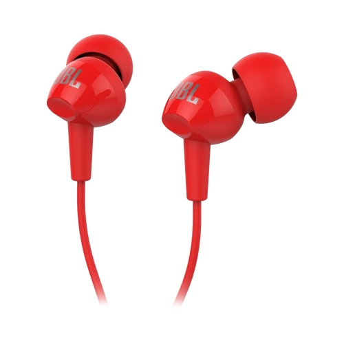 אוזניות ‏חוטיות JBL C100SI אדום - יבואן רשמי