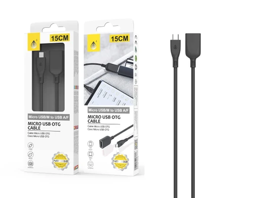 כבל מתאם USB נקבה ל-Micro USB זכר באורך 0.15 מטר (תומך OTG) One Plus NB1232