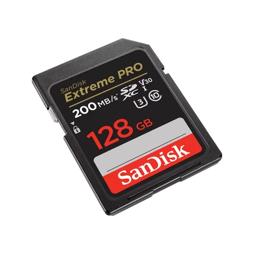 כרטיס זיכרון SanDisk Extreme Pro SDXC SDSDXXD-128G SD 200MB/s Class 10 U3 V30 נפח 128GB