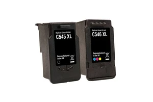 סט דיו תואמים פרימיום שחור וצבעוני Canon PG545XL + CL546XL (הספק 400 דף בשחור ו-300 דף בכל צבע)