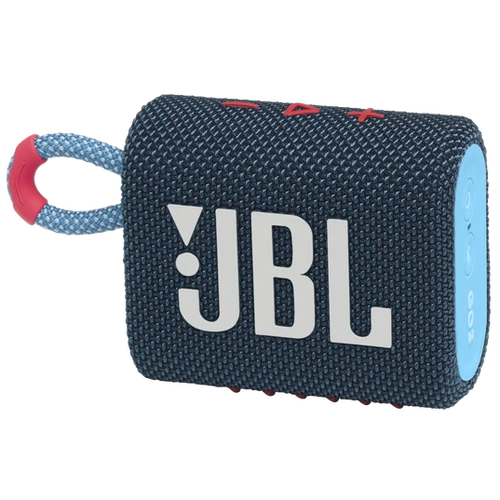 רמקול נייד JBL Go 3 כחול/ורוד (יבואן רשמי)