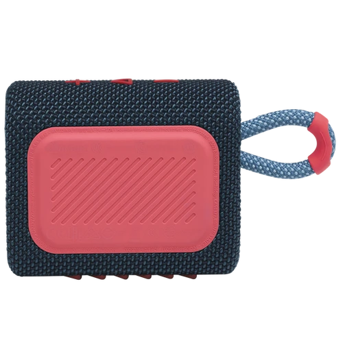 רמקול נייד JBL Go 3 כחול/ורוד (יבואן רשמי)