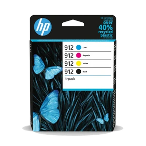 סט 4 ראשי דיו מקוריים HP 912 6ZC74AE (הספק 250 דף בשחור ו-315 בכל צבע)