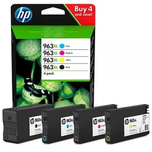 סט 4 ראשי דיו מקוריים HP 963XL 3YP35AE (הספק 2,000 דף בשחור ו-1,600 דף בכל צבע)
