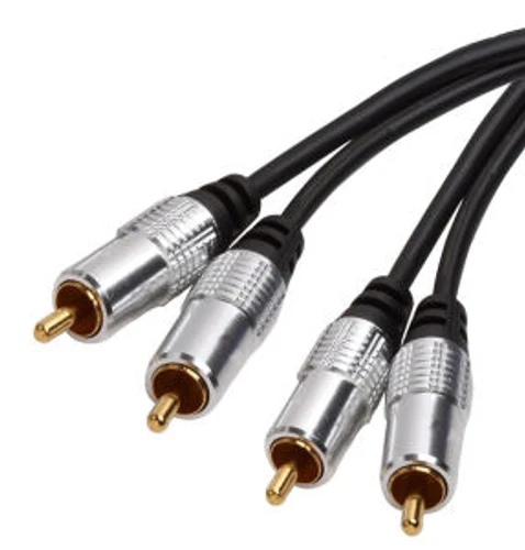 כבל אודיו HQ פרימיום 2xRCA מוזהב אורך 1.5 מטר