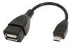 כבל מתאם USB נקבה ל-Micro USB זכר באורך 0.12 מטר (תומך OTG)