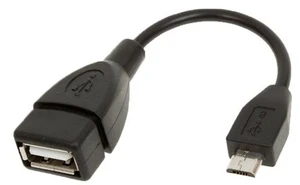כבל מתאם USB נקבה ל-Micro USB זכר באורך 0.12 מטר (תומך OTG)