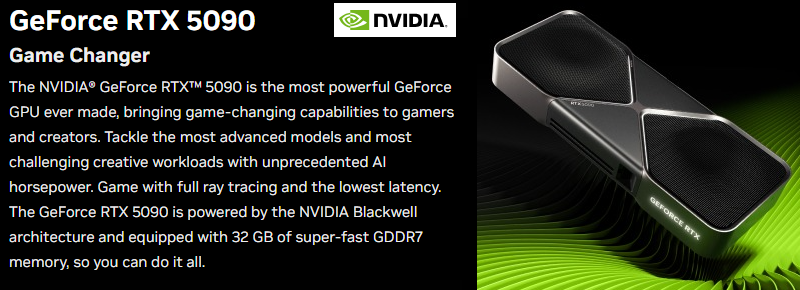 כרטיסי NVIDIA 5090