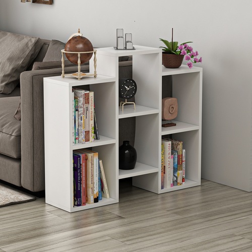 כוורת ספריה מעוצבת עם 6 תאים גוון לבן מט דגם Tudo Design FLEET WHITE