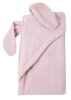 מגבת רחצה קפוצ'ון עם אוזניים 100% כותנה - ורוד בהיר