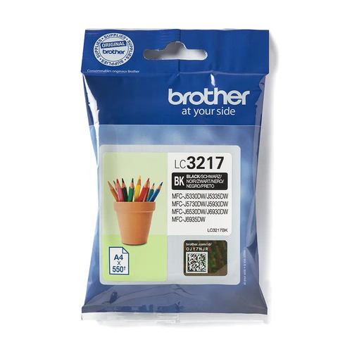 דיו שחור מקורי Brother LC-3217BK בראדר (550 דף)