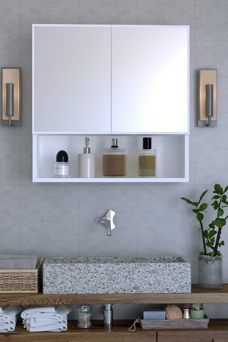 ארונית אמבטיה עם מראה דגם הילטון Tudo Design