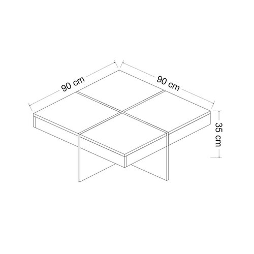 שולחן סלון יוקרתי במראה שיש לבן דגם אווה לבן Tudo Design