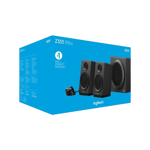 רמקולים Logitech 2.1 Multimedia Z333 Retail  שחור